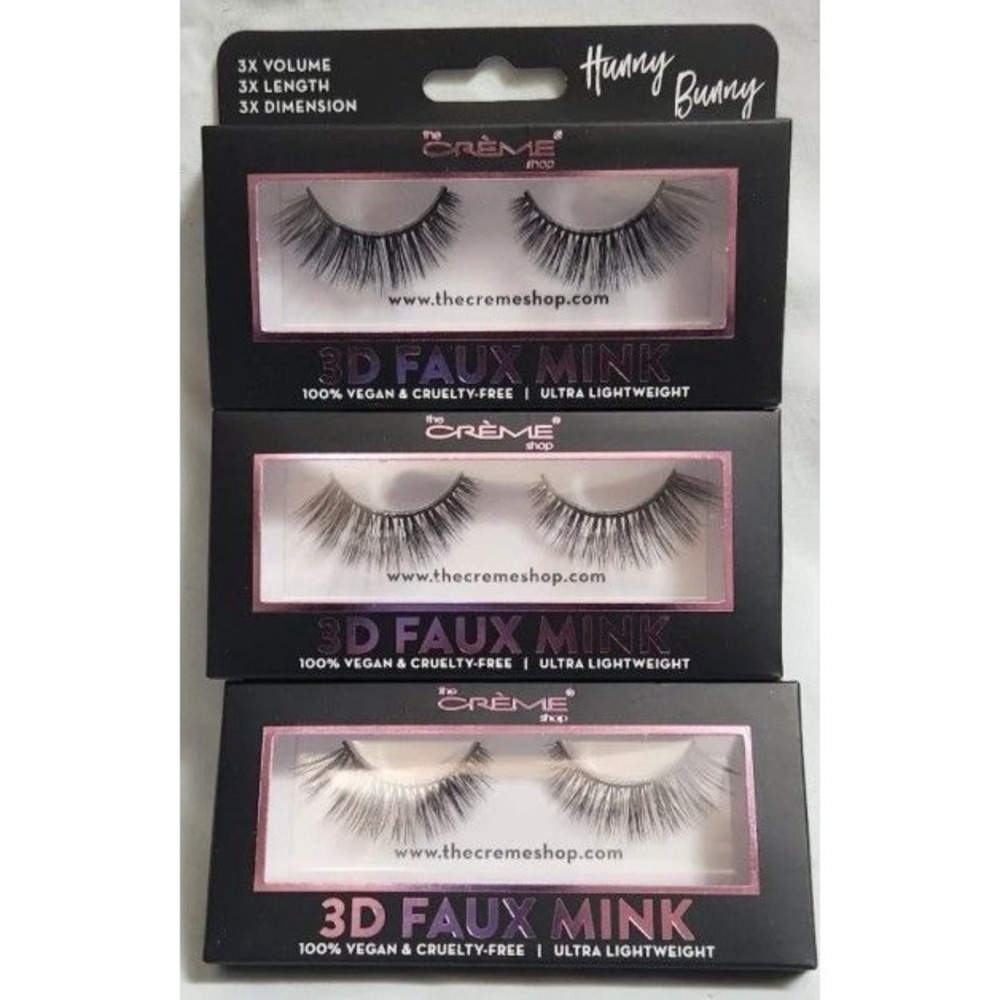 3-pack The Creme Shop (MSRP $24) | 3D Faux Mink Lashes - Hunny Bunny